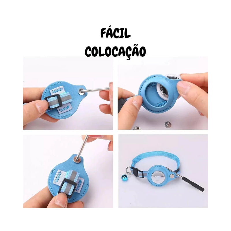 Coleira Pet com AirTag e Guizo | Delta  28